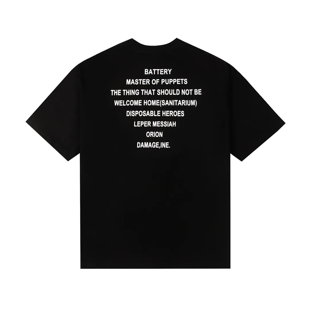 Saint Michael series retro trendy round neck short sleeves Model number: 3150P110 Color: black Size: S M L XL